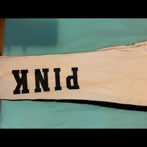 Pink skinny collegiate sweatpants